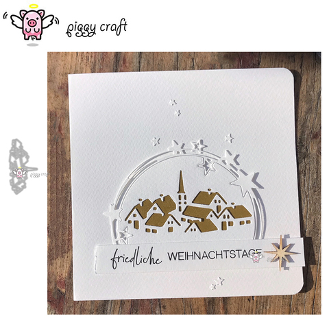 Piggy Craft metal cutting dies cut die mold House group decoration Scrapbook paper craft knife mould blade punch stencils dies ► Photo 1/3