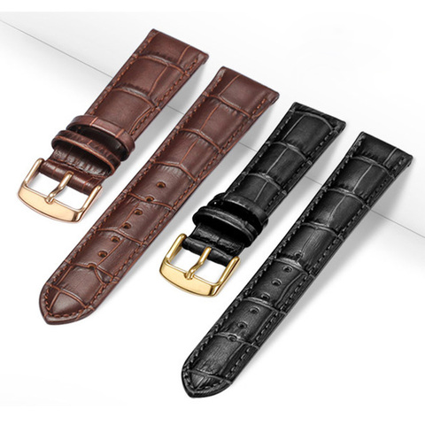 Universal Replacement  Leather Watch Strap Leather Watchband for Men Women 12mm 14mm 16mm 18mm 19mm 20mm 21mm 22mm Watch Band ► Photo 1/6