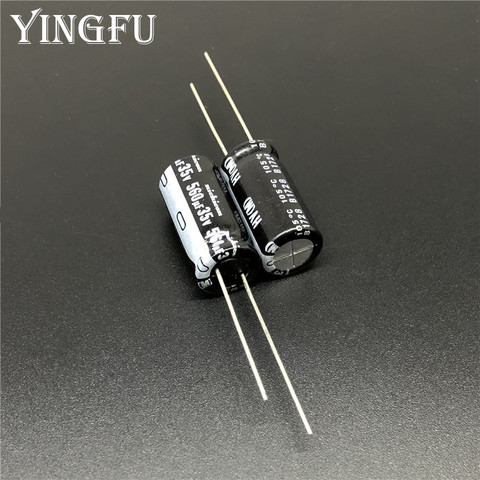 5pcs/50pcs 560uF 35V NICHICON HV Series 10x20 High Ripple Current Low Impedance 35V560uF Aluminum Electrolytic Capacitor ► Photo 1/2