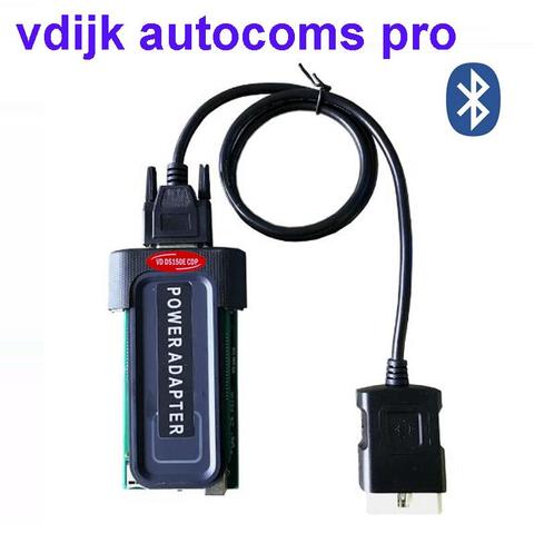 vdijk autocom pro with Bluetooth BLACK VD TCS CDP PLUS Led cables auto obd2 Diagnostic Tool for delphis Cars / Trucks Free ship ► Photo 1/5