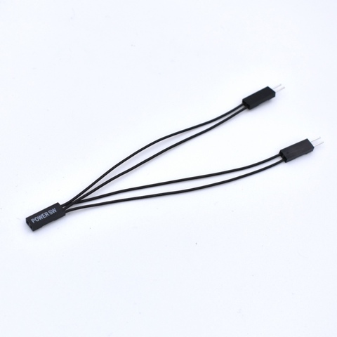 2pcs/lot 10cm Motherboard switch Power SW 1 to 2 double Adapter Cable ► Photo 1/1