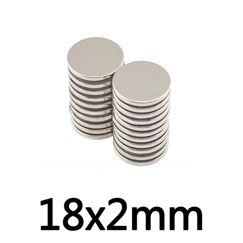 10/20/30PCS 18x2 Thin Neodymium Magnetic Super Strong 18mmx2mm Powerful Magnets 18x2mm Permanent Small Round Magnet 18*2 ► Photo 1/4