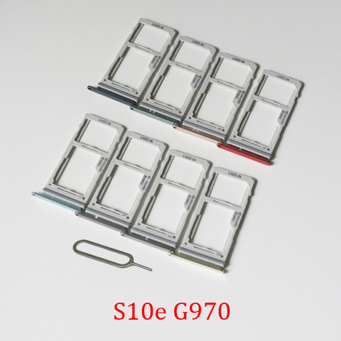 SIM Card Tray Slot For Samsung Galaxy S10e G970F G970 Original Phone New SIM Chip Micro SD Card Tray Holder Adapter + Tool ► Photo 1/1