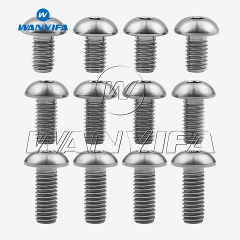 Wanyifa Titanium Bolts M5x8 M5x10 M5x12 M5x15mm Round Head Inner Hexagon Screw for Bicycle Bottle Cage ► Photo 1/6