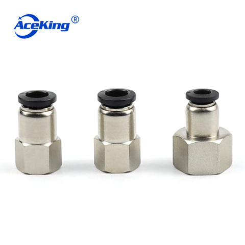 PCF Pneumatic gas tube internal thread straight quick plug connector pcf6-01 / 8-02 / 10-03 / 12-04 ► Photo 1/6