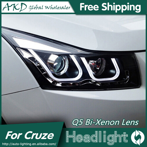 AKD Car Styling Head Lamp for Chevrolet Cruze Headlights New Cruze LED Headlight DRL Q5 Bi Xenon Lens High Low Beam Parking ► Photo 1/6