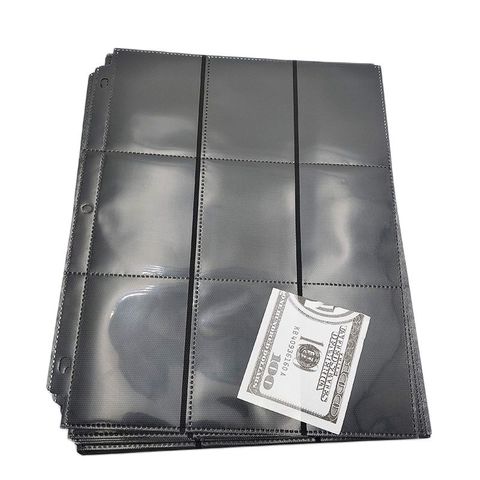 10PCS Card Album 180 Pocket Replacement Inner Page Collection Album Collection Card Album Binder Album Black Storage Page ► Photo 1/6