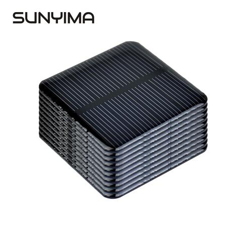 SUNYIMA 10Pcs 2V 160mA Solar System DIY For Battery Cell Phone Chargers  Monocrystalline Silicon  Module 50*50MM For Camping ► Photo 1/6