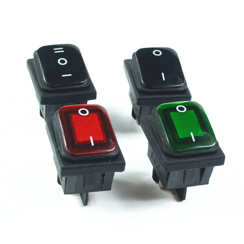 Waterproof Latching Rocker Toggle Switch,Red Green Black 4Pin 2Position, 6Pin 3Position AC250V/16A AC125V/20A ► Photo 1/4