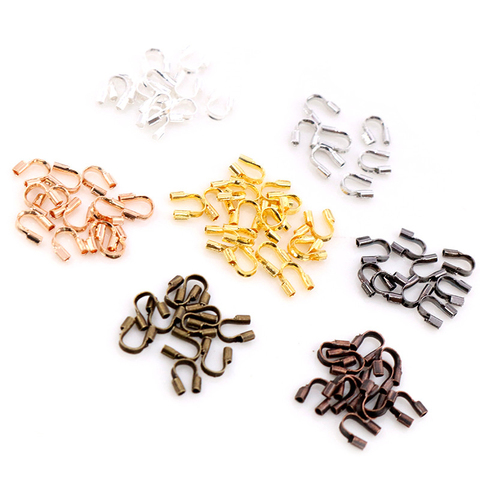 100pcs/lot 4.5x4mm Wire Protectors Wire Guard Guardian Protectors loops U Shape Accessories Clasps Connector For Jewelry Making ► Photo 1/6