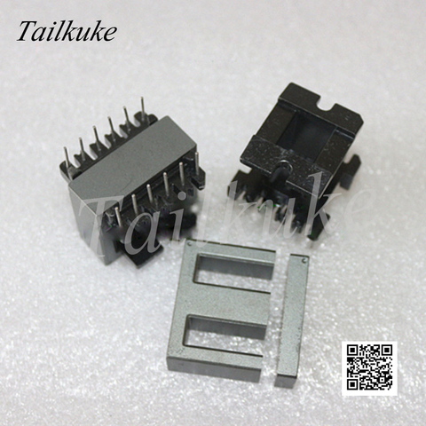 5sets/lot EI33 Magnetic Core Supporting Bakelite Skeleton Vertical 6+6 Ferrite Transformer Core Flat PC40 Material ► Photo 1/1