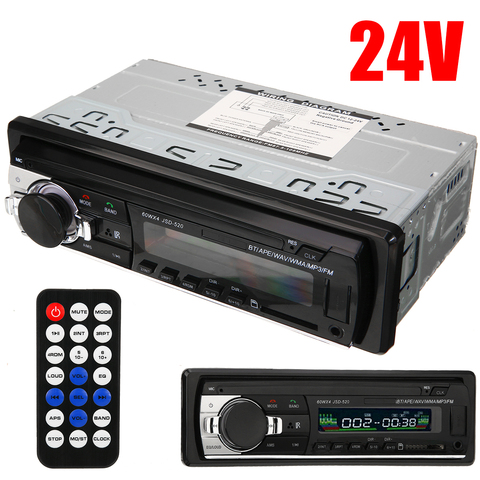 Car Stereo Radio 1 DIN Bluetooth, 6 Outputs | FM Radio, WMA MP3 Player |  USB, SD, AUX, APP Control