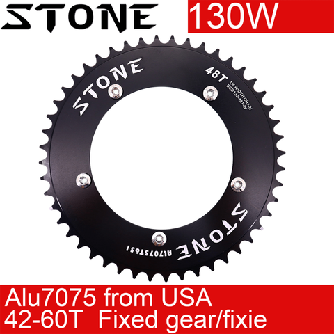 Stone 130 BCD chainring  fixed gear track bike fixie  Round  42T 46T 48T 50T 52t 54 58t 60t tooth  Chainwheel 130bcd ► Photo 1/6