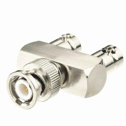 BNC Splitter Adapter BNC Male to Dual BNC Female Tee Type 3 Way Audio RF Coax Connector ► Photo 1/3