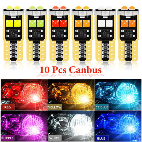 10PCS W5W LED T10 LED t10 W5w led bulbs Canbus led Clearance light bulbs light bulbs in car car goods Car Interior Lights ► Photo 1/6