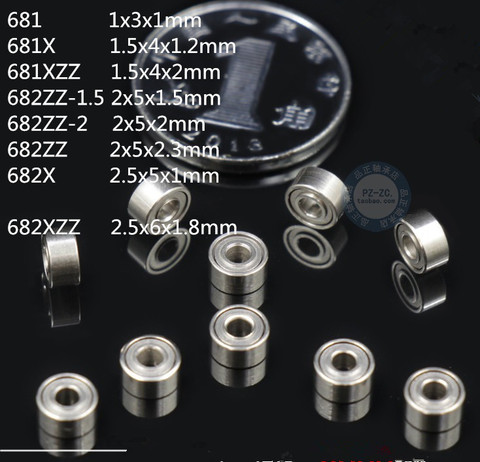 10pcs 681 681X 681XZZ 682ZZ 682X 682XZZ Mini Bearing Ball Bearing For Toy Jewelry Watch Ring Miniature Model Bearing Metal ► Photo 1/5