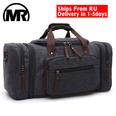 MARKROYAL Canvas Travel Bags Large Capacity Carry On Luggage Bags Men Duffel Bag Travel Tote Weekend Bag Dropshipping ► Photo 1/6