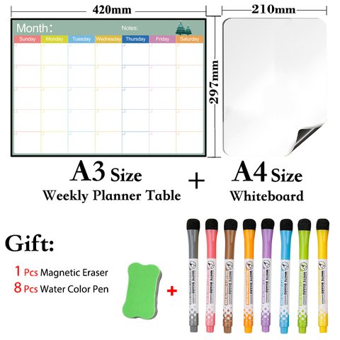 30*40cm Whiteboard 11 Colors MDF Frame For Chosen Magnetic Wood