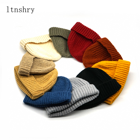 2022 new Winter Cashmere Hat for Women men Beanie Hip Hop fashion Winter Beanie Hat Knitted Warm Caps Unisex Warm Hat ► Photo 1/6