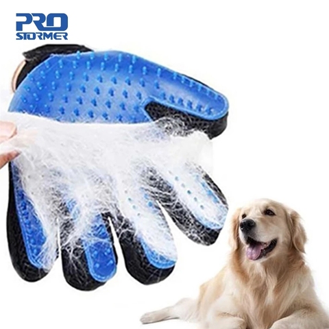 Dog Pet Grooming Glove Silicone Cats Brush Comb Deshedding Hair Gloves Dogs Bath Cleaning Supplies Animal Combs by PROSTORMER ► Photo 1/6