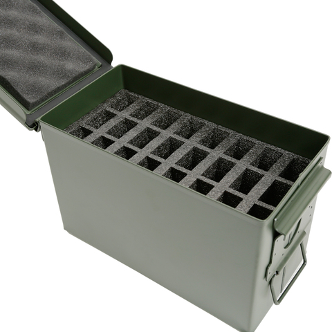 .50 Cal Ammo Can 24 Pistol Magazine Holder Foam - Insert for Steel 50 Caliber Ammunition Box (M2A1) - Replaces Gun Clip Pouch ► Photo 1/6