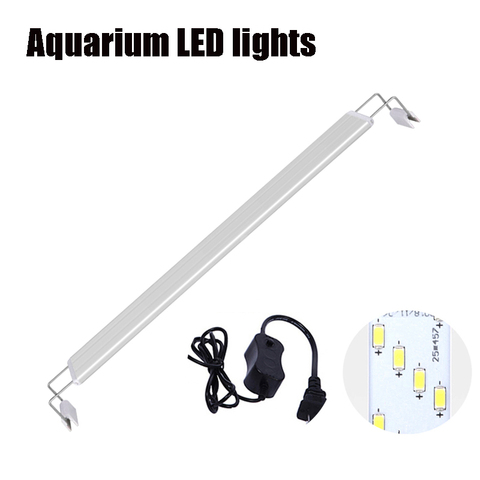 Aquarium LED light ultra-thin fish tank aquatic plant growth lighting waterproof bright clip light white blue LED fish tank ► Photo 1/5