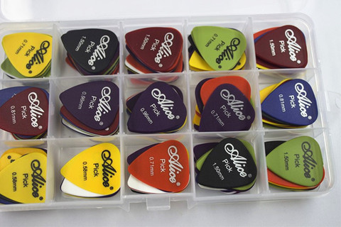 24/30/40/50pcs Guitar Picks 1 Box Case Alice Acoustic Electric Bass Plectrum Mediator Musical Instrument Thickness mix 0.58-1.5 ► Photo 1/6