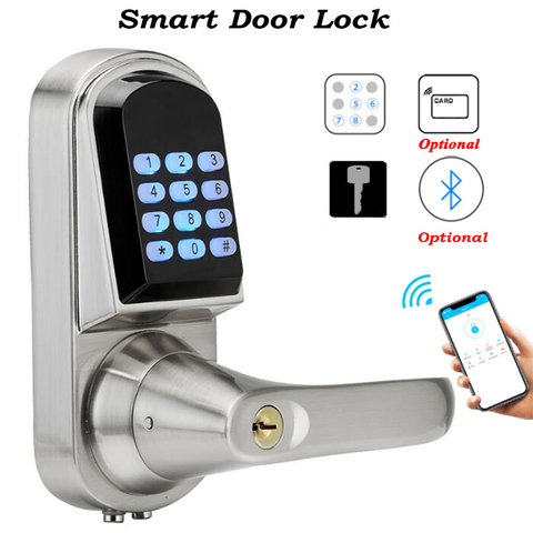 Bluetooth Door Lock Gate opener Digital lock Mechanical Key TTLock Dynamic code Home Wooden/Iron Door Access control ► Photo 1/6