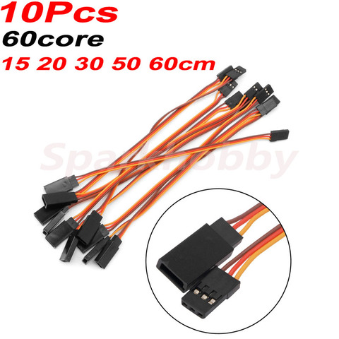 10PCS 60core 150mm/200mm/300mm/500mm/600mm RC Servo Extension Cord Cable Wire Lead JR For Rc airplane ACCS DIY parts ► Photo 1/6