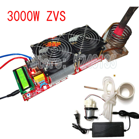 3000W 55A ZVS High Frequency Induction Heater Module Flyback Driver Heater Good Heat Dissipation + Coil +pump +power Adapter ► Photo 1/4