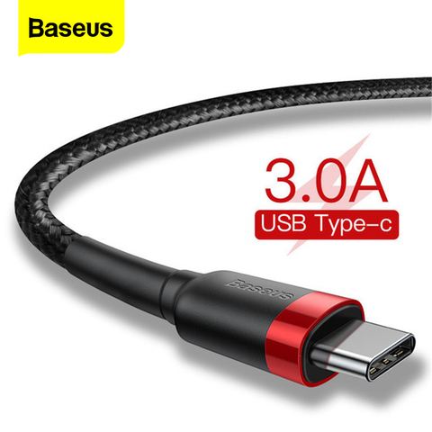 Baseus Type C Cable for Samsung S20 Quick Charge 3.0 Cable USB C Fast Charging for Huawei P40 Xiaomi Mi 10 8 USB-C Charger Wire ► Photo 1/6