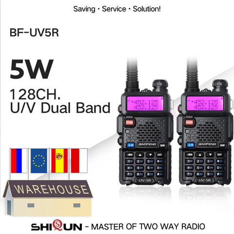 1/2PCS Baofeng UV-5R Amateur Radio Portable Walkie Talkie Pofung UV 5R 5W VHF/UHF Radio Dual Band Two Way Radio UV5r CB Radios ► Photo 1/6