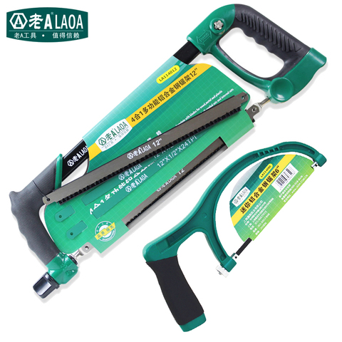 LAOA 6inch 12inc Hacksaw Multifunction Aluminum Alloy Steel Saw Fram with 4pcs Saw Blade Household Tools ► Photo 1/6