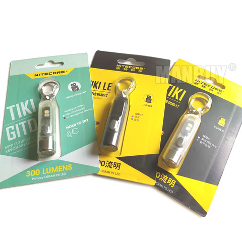 NITECORE TIKI GITD Mini Futuristic Key Chain LAMP Glow In The Dark Version USB Rechargeable KeyLight Poket EDC Lamp Travel Light ► Photo 1/6