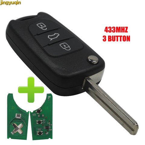 jingyuqin Flip Remote Control Key 433MHZ ID46 Chip For Kia Rio 3 Picanto Ceed Cerato Sportage K2 K3 K5 Soul Hyundai i30 ix35 ► Photo 1/1