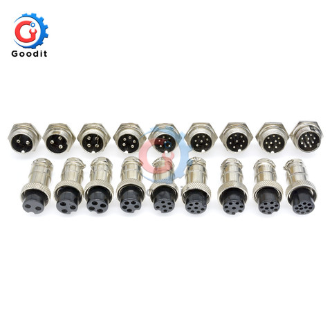 5set GX16 2/3/4/5/6/7/8/9/10 Pin Male & Female 16mm L70-78 Aviation Connector Socket Plug Wire Panel Circular Connector Cap Lid ► Photo 1/6