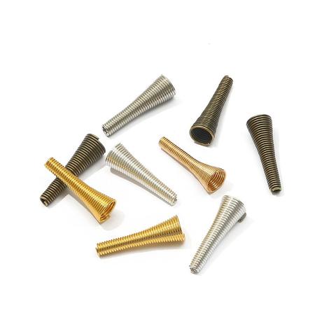 10pcs/lot Metal Spring Funnel Shape Spacer Beads Caps Beading Supplies Cone Spring Coil End caps For Jewelry Makings Accessories ► Photo 1/6