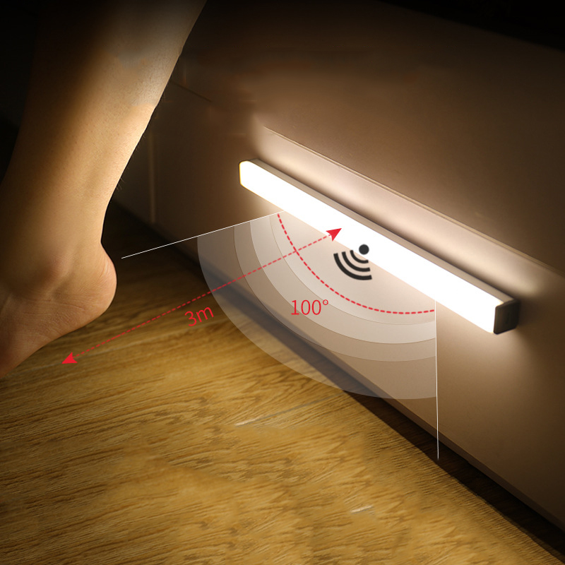 LED Motion Sensor Lights PIR Lamp Cabinet Wall Lighting Bedroom Bed For Stairs 