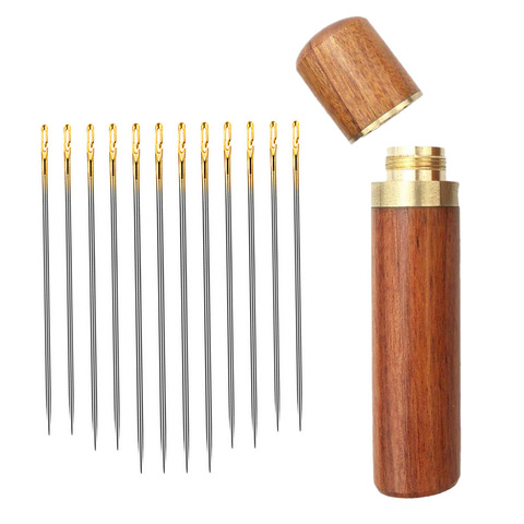 12 Pcs/set Elderly Needle-side Hole Blind Needle Hand Household Sewing Stainless Steel Sewing Needless Threading Apparel Sewing ► Photo 1/6