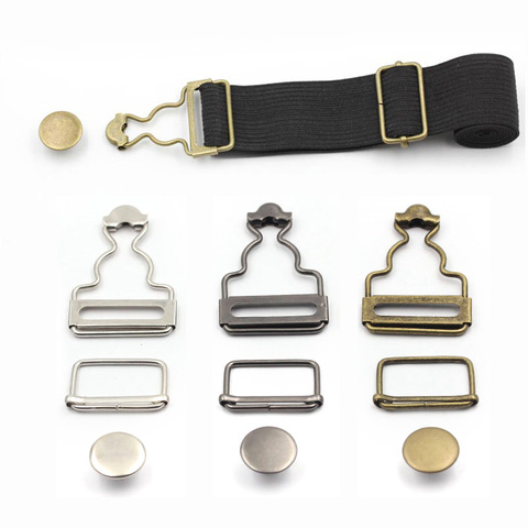 2Pcs/Set Suspenders Buckle Fastener Rivets Brace Clips Metal Button Overalls Jeans Pants For DIY Sewing Accessories Supplies ► Photo 1/6