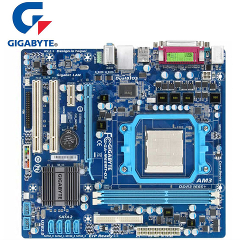 Socket AM3 GIGABYTE GA-M68MT-D3 Motherboard 630A DDR3 8G Desktop Mainboard For Phenom II/Athlon II M68MT-S2 Systemboard Used ► Photo 1/3