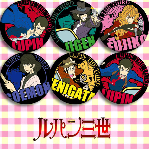 1pc 58mm Lupin the 3rd Banpresto Pupin Bagdes Brooch round icons spilla ► Photo 1/5