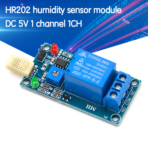 HR202 DC 5V 1 Channal 1CH Humidity Sensor Switch Relay Module Control Board Humidity Sensor Module for Arduino ► Photo 1/6