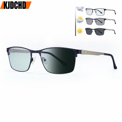 No Screws Design Reading Glasses Photochromic Gray Presbyopic Spectacles Far Sight Eyeglasses with Strength 0 To +400 ► Photo 1/6