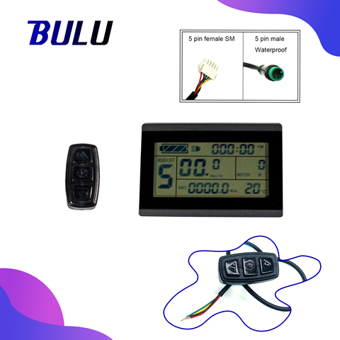 BULU KT LCD3 Display Kunteng 24V 36V 48V 72V LCD3 USB Control Panel Display for Electric Bicycle Conversion Kit ► Photo 1/6