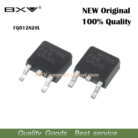 10pcs FQD12N20L FQD12N20LTM TO-252 200V logic level N-channel MOSFET ► Photo 1/1