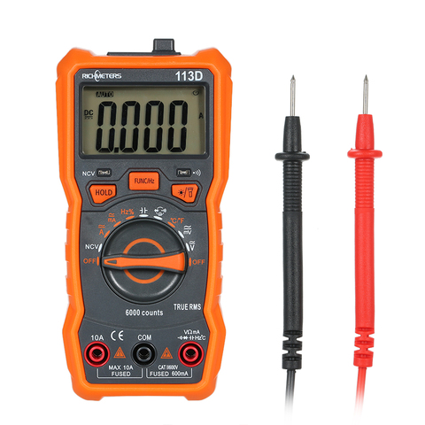 RICHMETERS RM113D Digital Multimeter 6000 Counts NCV Voltage Temperature Measuring Meter with Magnetic Suction Flash Light ► Photo 1/6