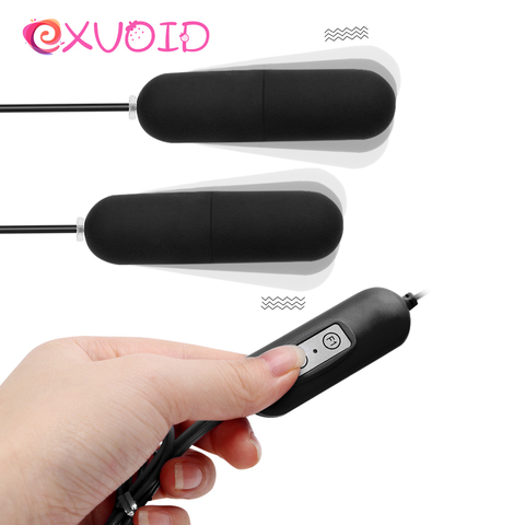 EXVOID Masturbation USB Vibrator Adult Products Nipple G-Spot Massager Multispeed  Dual Egg Vibrator Sex toys for Coulpes Orgasm ► Photo 1/6