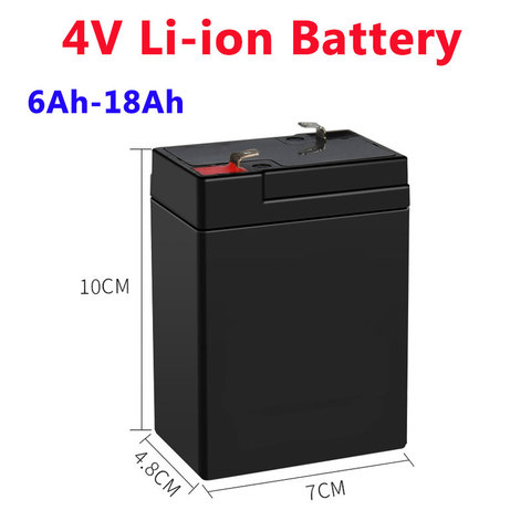 GTK lithium 4V 6Ah/9Ah/10Ah/12Ah/15Ah/18Ah lithium ion battery with bms for lamp LED light toy car sprayer hay mower ► Photo 1/6