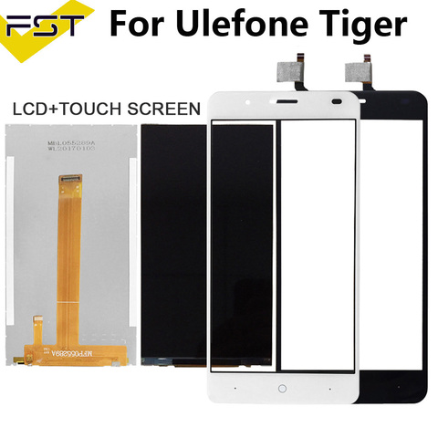 100% Tested For UleFone Tiger LCD Display with Touch Screen Digitizer for UleFone Tiger LCD Glass Panel Sensor Spare Parts ► Photo 1/6